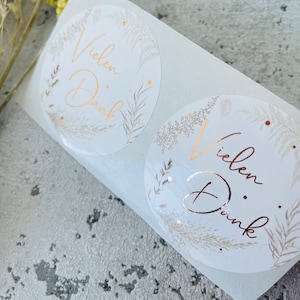 Adesivo BOHO •grazie• Produzione propria in etichette color rame e oro, ordine regalo, grazie, fatto a mano, imballaggio aziendale, venditore