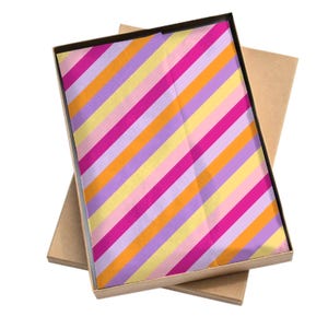 Carta velina Stripes strisce colorate 50 x 70 cm imballaggio, confezioni regalo, carta da regalo, ordini di imballaggio negozio accessori