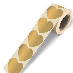 Etichette adesive a forma di cuore in oro, ordine regalo, ringraziamento, imballaggio aziendale fatto a mano, venditore