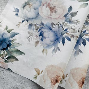 Carta velina Fiore Blu Boho 50 x 70 cm 10 pezzi PRODUZIONE PROPRIA confezione, confezioni regalo, carta da regalo, imballaggio ordini