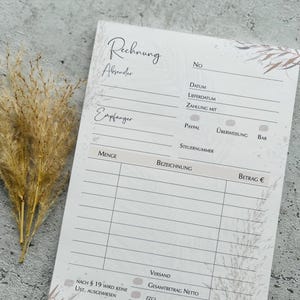 A5 fakturablock med karbonkopia i bohemisk design