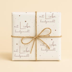 Seidenpapier mit Liebe handgemacht 50x70 cm 10 Stk EIGENPRODUKTION Verpackung, Geschenkverpackung, Geschenkpapier, Verpacken Bestellungen