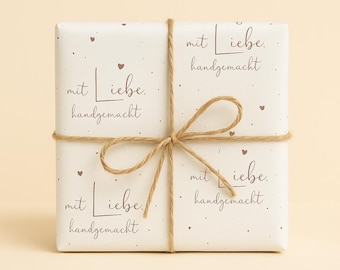 Tissue paper handmade with love 50 x 70 cm 10 pcs OWN PRODUCTION Packaging, gift wrapping, wrapping paper, packaging orders