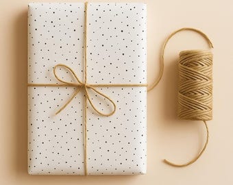 Tissue paper confetti dots black packaging, gift wrapping, wrapping paper, packaging orders