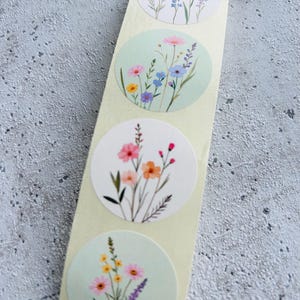 Sticker bloemen zomer weide gemengde etiketten bestelling cadeau bedankt handgemaakt bedrijf verpakking verkoper