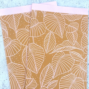 Paper bag leaves brown bag birthday gift bags packaging flat bag children&#39;s birthday party bags paper bags