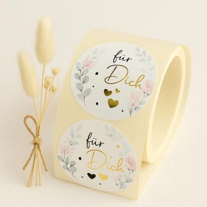 Sticker Für dich goldmetallic Aufkleber Etiketten Bestellung Geschenk Danke Handmade Business Verpacken Verkäufer
