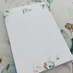 Anteckningsblock, eukalyptus, A6, egentillverkad, affärsgåva