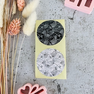 Sticker Pusteblume schwarz weiss Etiketten Bestellung Geschenk Danke Handmade Business Verpacken Verkäufer