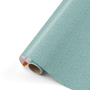 Papier cadeau 50 x 300 cm cubes papier kraft turquoise emballage cadeau