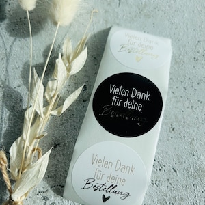 Sticker vielen Dank für deine Bestellung goldmetallic Etiketten Bestellung Geschenk Danke Handmade Business Verpacken Verkäufer