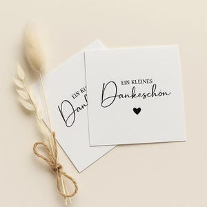 Karte • ein kleines Dankeschön Leinenpapier • EIGENPRODUKTION