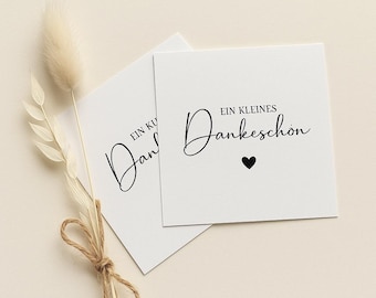 Karte • ein kleines Dankeschön Leinenpapier • EIGENPRODUKTION