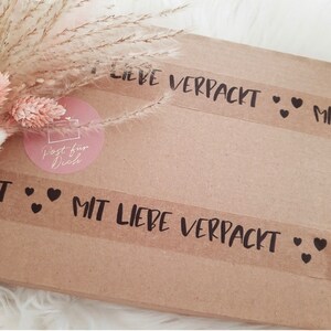 Papierklebeband Klebeband •mit Liebe verpackt• handmade Eigenproduktion