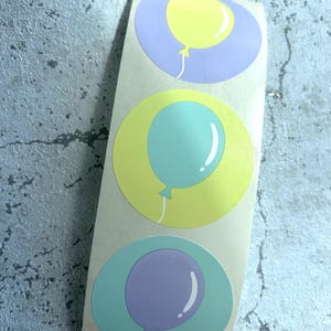 Sticker Luftballon Kinder NEON Aufkleber Etiketten Bestellung Geschenk Danke Handmade Business Verpacken Verkäufer