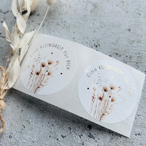 Etichette adesive vintage Boho con fiori, piccole cose per te, etichette adesive metalliche dorate, ordine regalo, grazie, fatto a mano, imballaggio aziendale