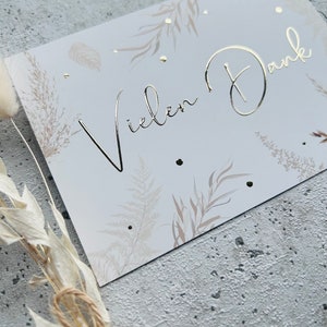 Karte • Vielen Dank Vintage Boho Goldmetallic • EIGENPRODUKTION