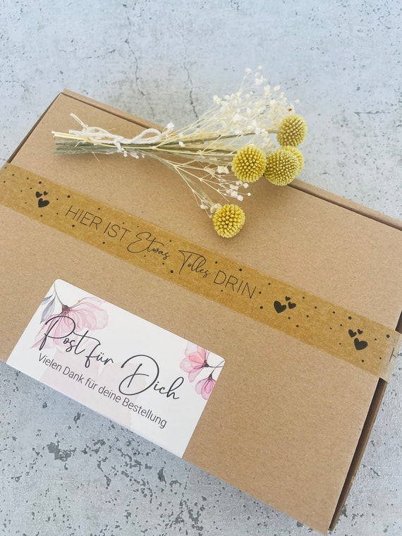 Papierklebeband Klebeband 2,5 cm x 50 m •hier ist etwas tolles drin • handmade Eigenproduktion