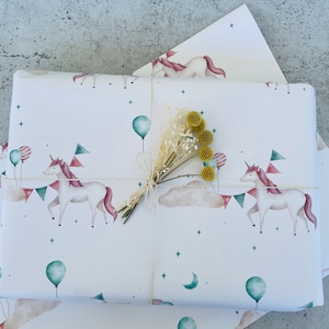 Carta da regalo per bambini unicorno 50 x 70 cm regali carta da regalo fogli regalo compleanno ordine aziendale