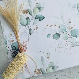 Carta velina Eucalipto 50 x 70 cm 10 pezzi PRODUZIONE PROPRIA Imballaggi, confezioni regalo, carta da regalo, ordini di imballaggio accessori per negozi