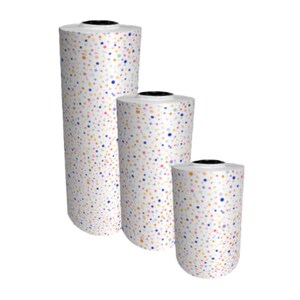Rotolo di carta velina 20 cm x 200 metri confetti colorati, confezioni regalo, carta da regalo, confezionamento ordini