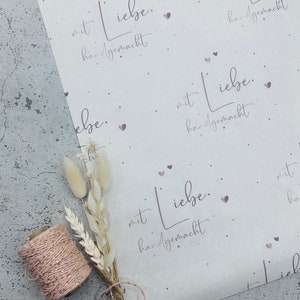 Carta velina fatta a mano con amore 50 x 70 cm 10 pezzi PRODUZIONE PROPRIA confezioni, confezioni regalo, carta da regalo, confezioni ordini