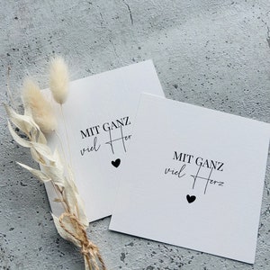Carte • avec beaucoup de papier de lin coeur • PROPRE PRODUCTION