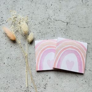 Post-it-lappar, anteckningsblock, memoblock, akvarellregnbåge