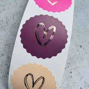 Sticker Aufkleber Herzen gemischt Etiketten Bestellung Geschenk Danke Handmade Business Verpacken Verkäufer