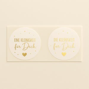 Sticker a little something for you white gold in-house production labels order gift thank you handmade business packaging seller