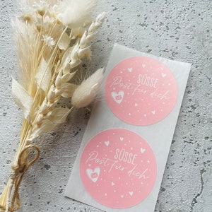 Sticker schattige post roze etiketten bestelling cadeau bedankt handgemaakte zakelijke verpakking verkoper
