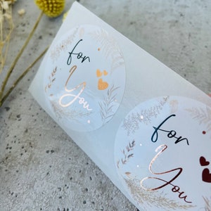 Sticker BOHO  •for you• Eigenproduktion in kupfergold Etiketten Bestellung Geschenk Danke Handmade Business Verpacken Verkäufer