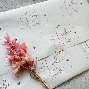 Carta velina fatta a mano con amore 50 x 70 cm 10 pezzi PRODUZIONE PROPRIA confezioni, confezioni regalo, carta da regalo, confezioni ordini