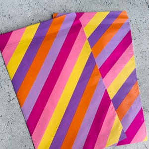 Sacchetto di carta STRISCE NEON Sacchetti regalo di compleanno per imballaggio sacchetto piatto sacchetti per feste di compleanno per bambini sacchetti di carta