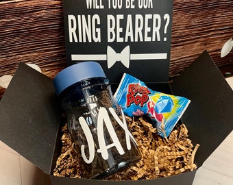 Ring bearer proposal set- will you be my ring bearer- ring bearer gift idea- groomsmen proposal gift