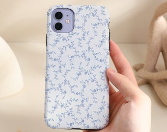 Deep Blue Flower Girl Phone Case For iPhone 15 14 13 12 11 Pro Max Case iPhone 14 13 12 11 Pro Case iPhone XS Max XR Case