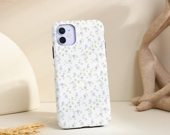 Minimalist Floral Phone Case Tough Cover for 2026 iPhone 17e/16e, iPhone 17 16 15 14 13 12 11 Pro Max, 14 Plus,X XR XS SE, iPhone 13 12 Mini