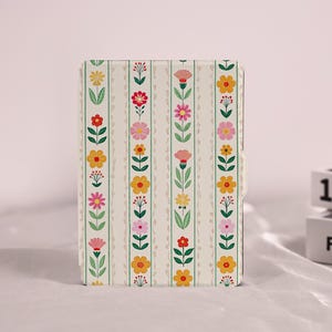 Cute Colorful Floral Pretty Kindle Case with Hand Strap, Kindle Paperwhite 12th/11th/10th Gen, Kobo Libra Color, 7 inch/6 inch Kindle Cover