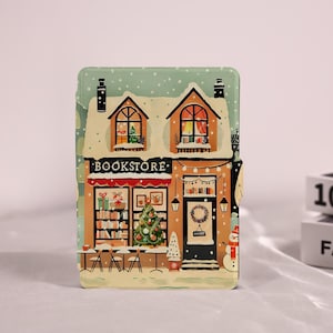 Bookstore Winter Vibes Print Kindle Cover for Paperwhite 12/11/10th Gen, Scribe, Ereader Case for Kobo Clara BW/Libra Color, Book Lover Gift