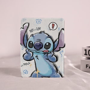 Funny Stitch Cute Kindle Paperwhite Case with Hand Strap for Kindle 6"/6.8"/7",Kindle Paperwhite Cover for 12/11/10th Gen, Kindle 2022 2024