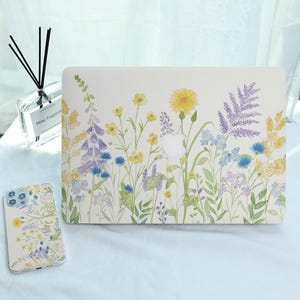 Süße Blumen Malerei MacBook Hartschale Schutzhülle für 2025 M4 Air 15/13/11 Mac Laptop Cover für MacBook Pro 13 14 15 16 Zoll 2024 M3 M2 M1