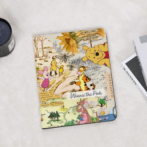 Winnie Pooh Collage Cute iPad Case With Pencil Holder for iPad 11/10/9/8 2025 Air 7/6/5 13" 11" 10.9" 10.5" iPad Pro 12.9 Inch 2024 Mini 6/7