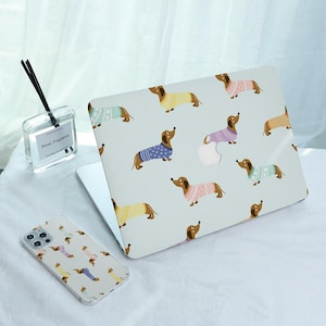 Dachshunds Cute MacBook Case for MacBook Air 15/13/11 A3240 A3241 M4 M3 M2, Laptop Cover for Macbook Pro 13 14 15 16 Inch 2022 2024 Custom