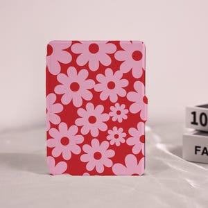 Cute Pink Flowers Kindle Case for Kindle 6&quot; 6.8&quot; 7&quot;, Paperwhite 1/2/3, Kindle Paperwhite 12/11/10th Gen, Kobo Libra Color, Kindle 2022 2024