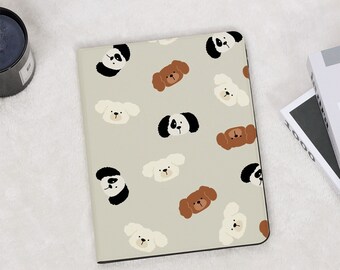 Dog Cartoon Pattern iPad Case For Apple iPad 9.7" 10.2" 10.5" 11 inch iPad Air 3 4 5 iPad mini 6 5 4 3 iPad Pro 2022 2021 2020 Case