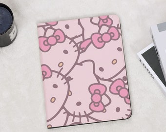 Cartoon Hello Kitty iPad Case For Apple iPad 9.7" 10.2" 10.5" 11 inch iPad Air 2 3 4 5 iPad mini 6 5 4 3 2 iPad Pro iPad 2022 2021 2020 Case