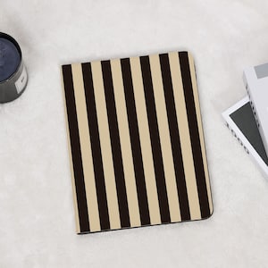 Eenvoudige iPad-hoes met zwarte streep en potloodhouder voor iPad 11/10/9 Gen A16 Air 7/6/5/4 13" 11" 10,9" iPad Pro 12,9 inch 2025 M3 M4 Mini 6/7