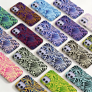 Moderne Kunst Blumen Handyhülle Tough Cover für 2026 iPhone 17e/16e, iPhone 17 16 15 14 13 12 11 Pro Max, Plus, X XR XS SE, iPhone 13 12 Mini