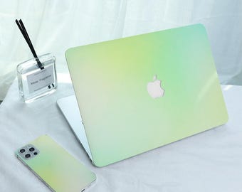 Lime Green Gradient MacBook Hard Case Laptop Cover for 2026 Neo Air 15/13/11 A3449 A3241 M5 Mac Pro 13 14 15 16 inch A3434 A3428 M4 M3 M2 M1
