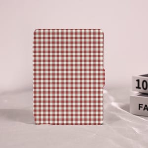 Red White Plaid Kindle Case for Kindle 6&quot; 6.8&quot; 7&quot;, Paperwhite 1/2/3, Kindle Paperwhite 12/11/10th Gen, Kobo Libra Color, Kindle 2022 2024